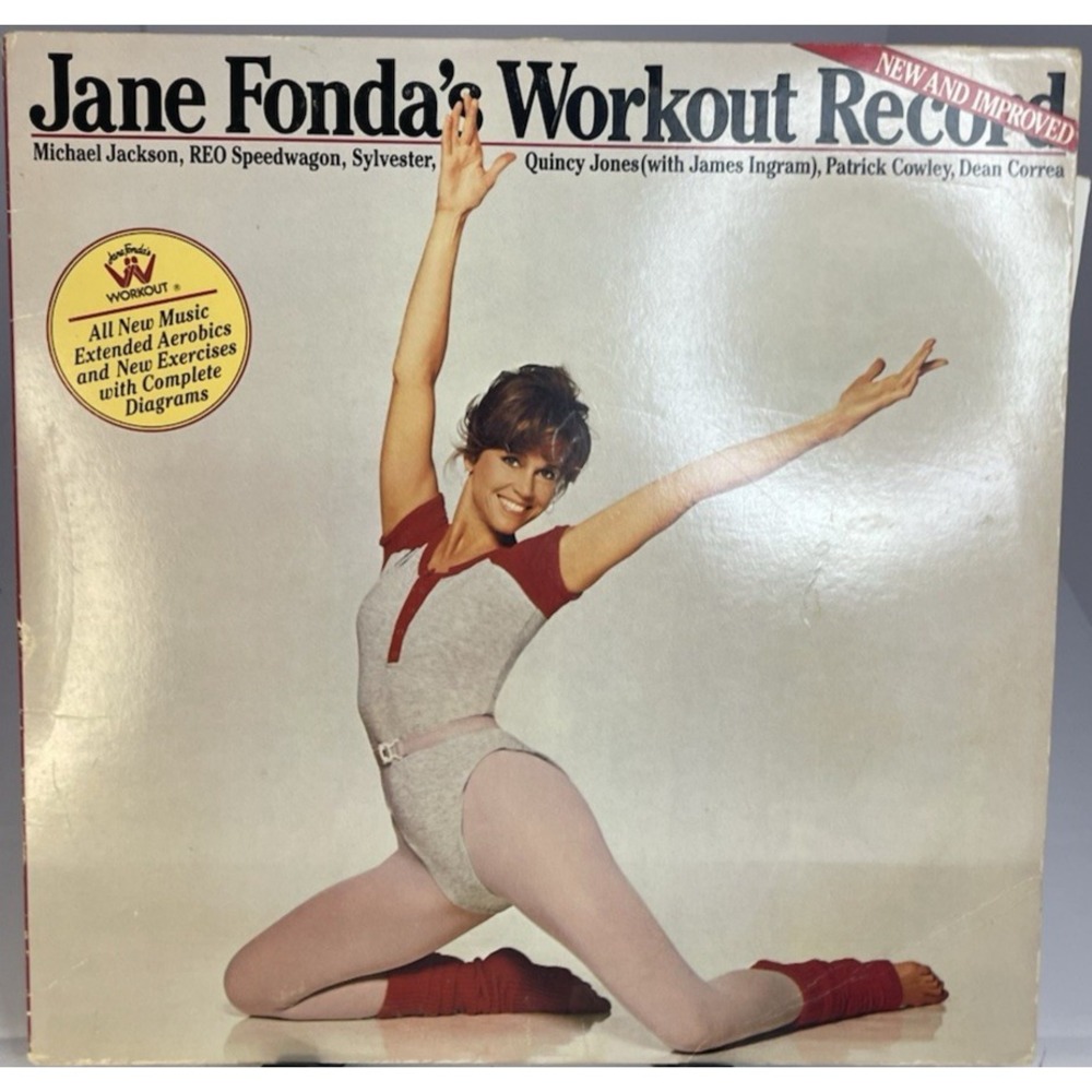 Jane Fonda Workout Record New Improved 1982 2LP Gatefold Insert 39287 Vinyl 12"